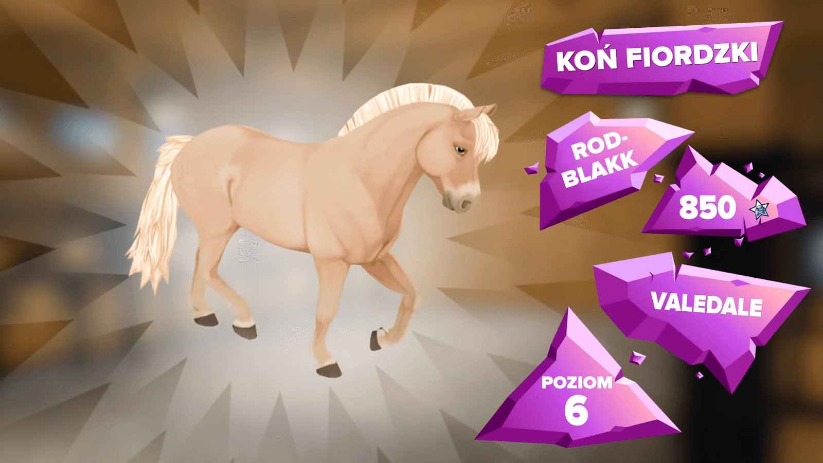 Koń fiordzki sso - ROD BLAKK od poziomu 6 